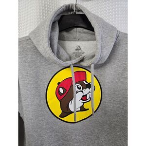 Buc-ee's Hooded Sweatshirt Mens Womens Size Small Grey Hoodie Bucees Buc-ee Fall